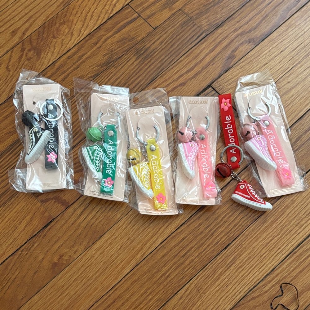 Adorable Sneaker Keychains Set